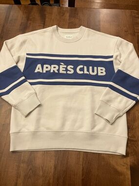 Après Club Abercrombie and fitch sweatshirt, Cream & Blue Logo
